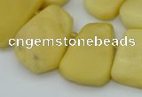 CTD3572 Top drilled 15*18mm - 22*30mm freeform yellow jade beads