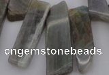 CTD358 Top drilled 10*25mm - 10*50mm wand labradorite beads