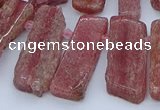 CTD3588 Top drilled 10*20mm - 12*40mm sticks strawberry quartz beads