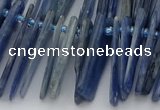 CTD3595 Top drilled 2*15mm - 5*40mm sticks blue kyanite beads