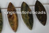 CTD36 Top drilled 10*24mm – 15*50mm marquise brecciated jasper beads