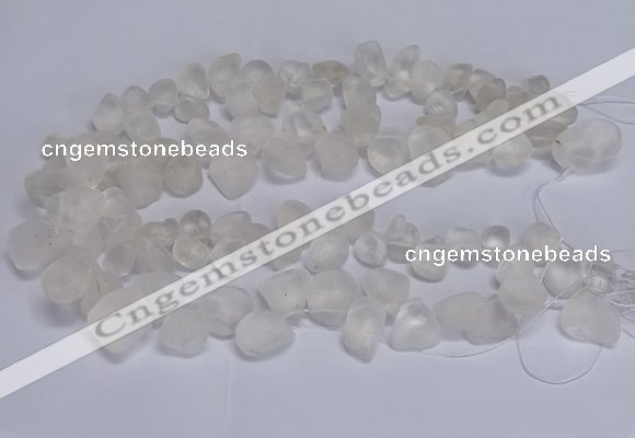 CTD3600 Top drilled 10*14mm - 13*18mm nuggets white crystal beads