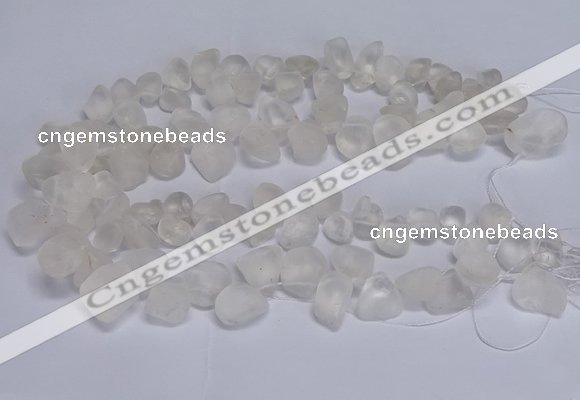 CTD3600 Top drilled 10*14mm - 13*18mm nuggets white crystal beads