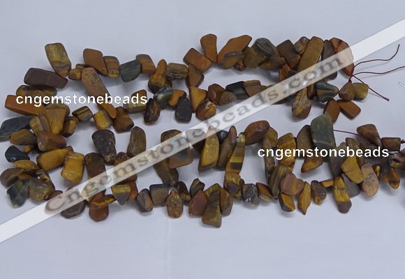 CTD3616 Top drilled 10*14mm - 13*18mm nuggets yellow tiger eye beads