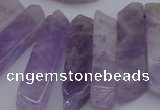CTD362 Top drilled 10*28mm - 10*50mm wand lavender amethyst beads