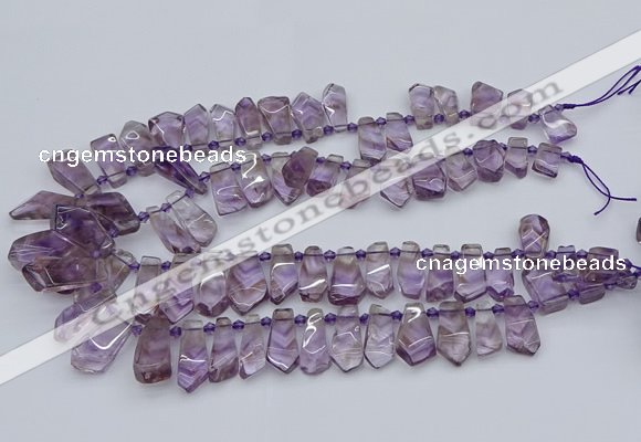 CTD3620 Top drilled 8*15mm - 16*30mm sticks natural ametrine beads