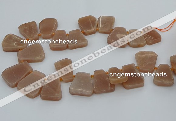 CTD3633 Top drilled 15*20mm - 25*30mm freeform moonstone beads