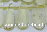 CTD3636 Top drilled 10*20mm - 15*45mm freeform lemon quartz beads