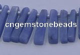 CTD3694 Top drilled 6*15mm - 8*35mm sticks blue angel skin gemstone beads