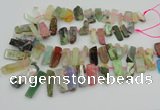 CTD3698 Top drilled 10*20mm - 12*40mm sticks mixed gemstone beads