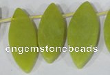 CTD37 Top drilled 10*35mm – 15*45mm marquise Korean jade beads