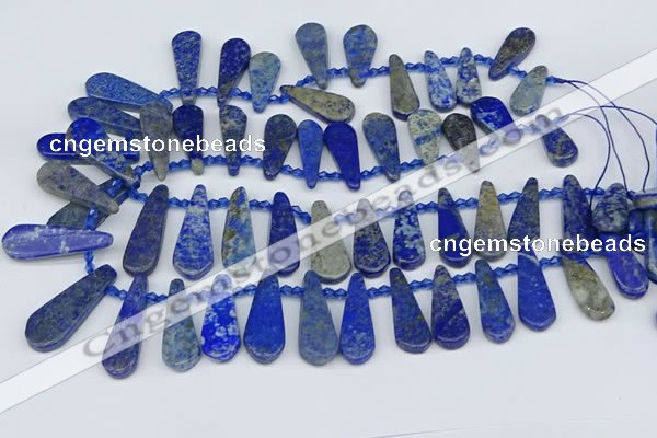 CTD3716 Top drilled 10*20mm - 15*45mm freeform lapis lazuli beads