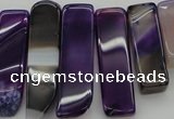 CTD372 Top drilled 10*20mm - 12*55mm wand purple agate beads