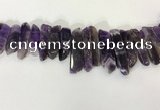 CTD3723 Top drilled 8*20mm - 10*50mm sticks amethyst beads