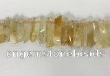 CTD3724 Top drilled 8*20mm - 10*50mm sticks citrine gemstone beads