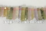 CTD3728 Top drilled 8*20mm - 10*50mm sticks mixed quartz beads