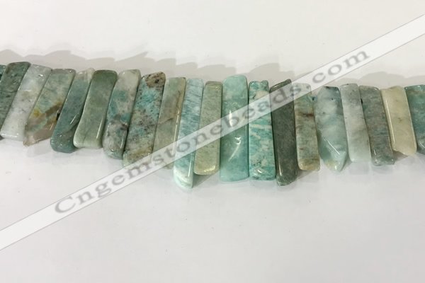 CTD3735 Top drilled 8*20mm - 10*50mm sticks amazonite gemstone beads