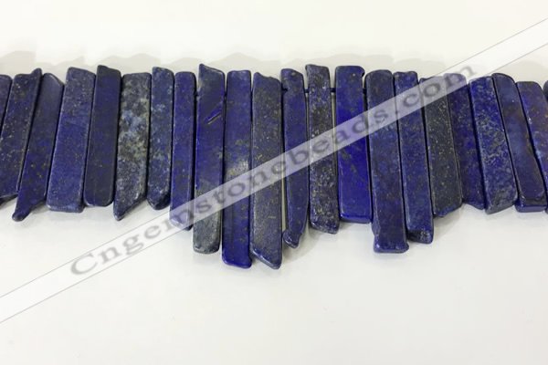 CTD3740 Top drilled 8*20mm - 10*50mm sticks lapis lazuli beads