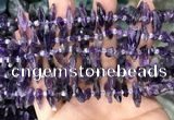 CTD3755 15.5 inches 4*6mm - 6*20mm sticks amethyst gemstone beads