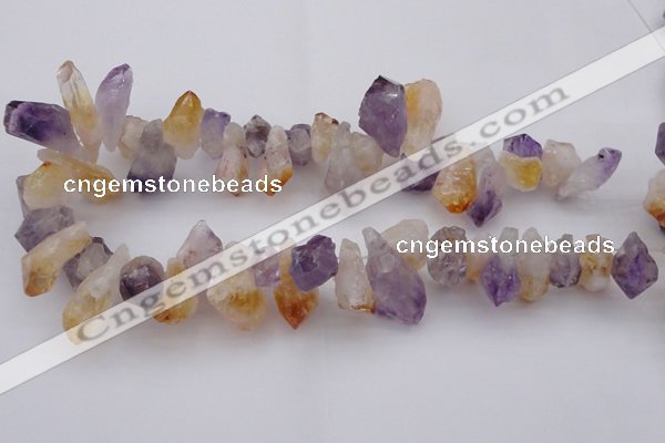 CTD376 Top drilled 15*20mm - 18*25mm nuggets amethyst & citrine beads