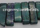 CTD385 Top drilled 10*20mm - 12*50mm wand chrysocolla beads