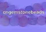 CTD3853 Top drilled 8*10mm - 10*12mm freeform morganite beads