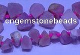 CTD3857 Top drilled 8*10mm - 10*12mm freeform pink opal beads