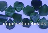 CTD3860 Top drilled 8*8mm - 10*12mm freeform Canadian jade beads