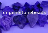 CTD3871 Top drilled 8*8mm - 12*13mm freeform charoite beads