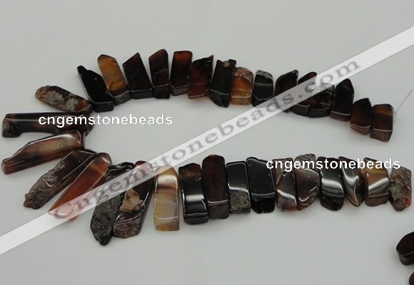 CTD388 Top drilled 10*20mm - 12*55mm wand agate gemstone beads