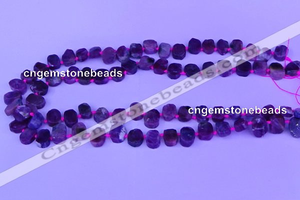 CTD3887 Top drilled 8*10mm - 10*14mm freeform pink tourmaline beads