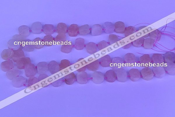 CTD3891 Top drilled 12*16mm - 13*17mm freeform morganite beads