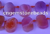 CTD3893 Top drilled 12*16mm - 13*18mm freeform red Botswana agate beads