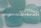 CTD392 Top drilled 20*25mm - 22*28mm freeform amazonite beads