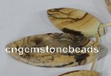 CTD40 Top drilled 10*23mm – 15*40mm marquise picture jasper beads