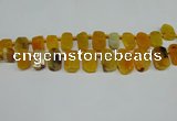 CTD4002 Top drilled 14*22mm - 22*42mm freeform agate gemstone beads