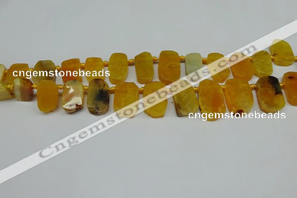 CTD4002 Top drilled 14*22mm - 22*42mm freeform agate gemstone beads