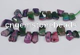 CTD4011 Top drilled 18*25mm - 25*35mm freeform agate beads