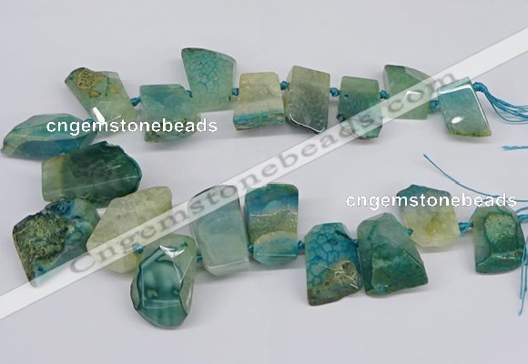 CTD4015 Top drilled 18*25mm - 25*35mm freeform agate beads