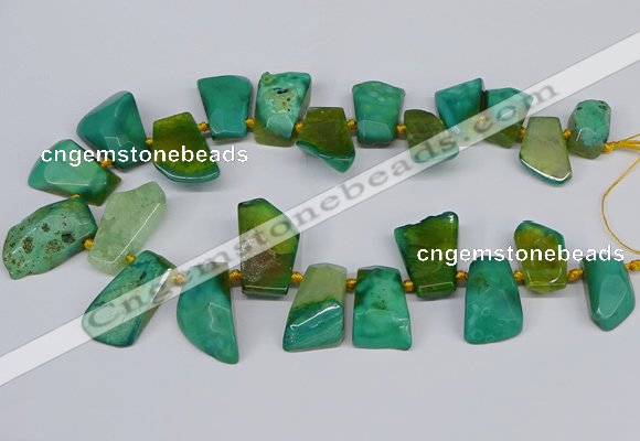 CTD4016 Top drilled 18*25mm - 25*35mm freeform agate beads