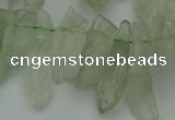 CTD412 Top drilled 8*25mm - 12*40mm nuggets green quartz beads