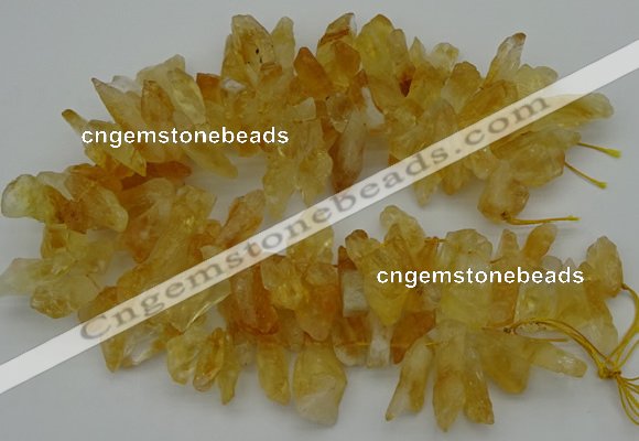 CTD417 Top drilled 10*20mm - 15*35mm nuggets citrine gemstone beads