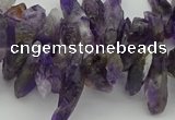 CTD424 Top drilled 4*8mm - 6*15mm nuggets amethyst beads