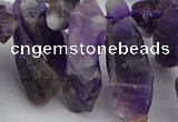 CTD427 Top drilled 8*25mm - 12*40mm nuggets amethyst beads