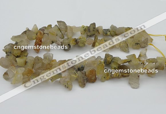 CTD428 Top drilled 8*12mm - 13*18mm nuggets golden rutilated quartz beads