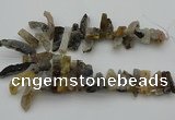 CTD436 Top drilled 10*20mm - 12*45mm sticks druzy agate beads