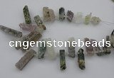 CTD442 Top drilled 10*20mm - 12*50mm sticks druzy amethyst beads