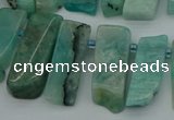 CTD445 Top drilled 8*20mm - 10*35mm sticks amazonite beads