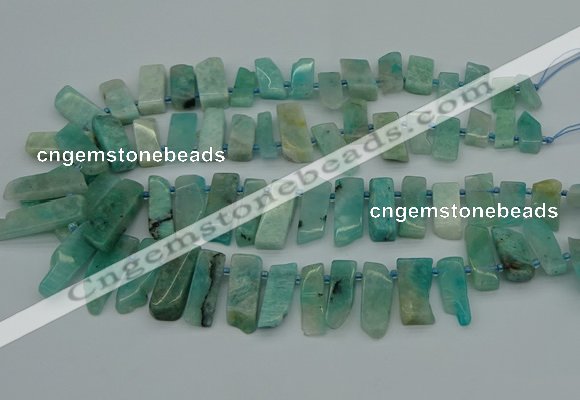 CTD445 Top drilled 8*20mm - 10*35mm sticks amazonite beads