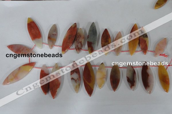 CTD45 Top drilled 12*25mm – 16*50mm marquise agate gemstone beads